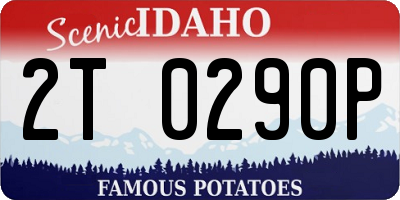 ID license plate 2T0290P