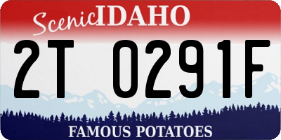 ID license plate 2T0291F