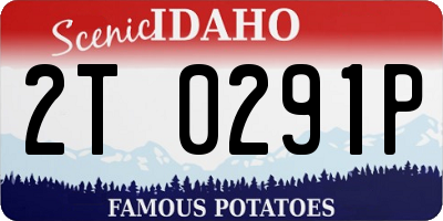 ID license plate 2T0291P