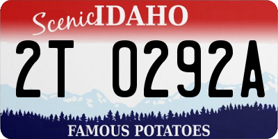 ID license plate 2T0292A
