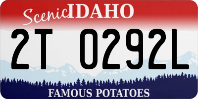 ID license plate 2T0292L