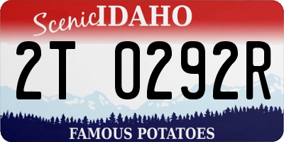 ID license plate 2T0292R