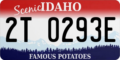 ID license plate 2T0293E