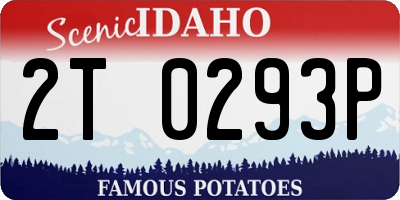 ID license plate 2T0293P
