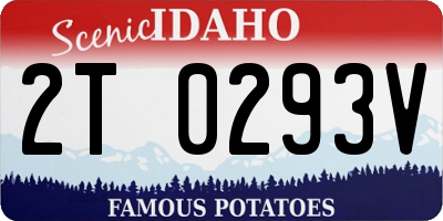 ID license plate 2T0293V