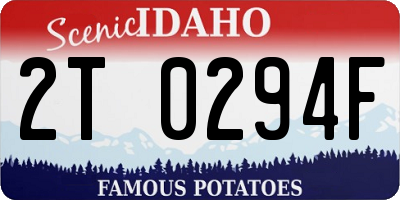 ID license plate 2T0294F