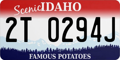 ID license plate 2T0294J