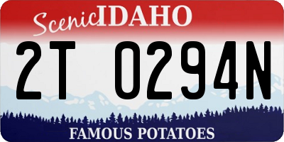ID license plate 2T0294N