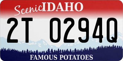 ID license plate 2T0294Q
