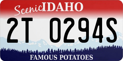 ID license plate 2T0294S