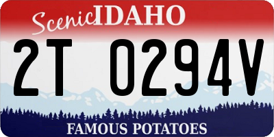 ID license plate 2T0294V