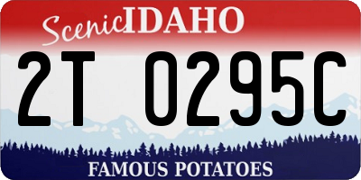 ID license plate 2T0295C
