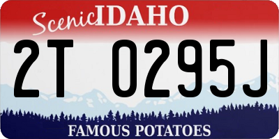 ID license plate 2T0295J