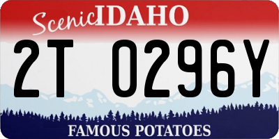 ID license plate 2T0296Y