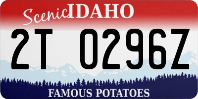 ID license plate 2T0296Z