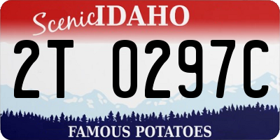 ID license plate 2T0297C