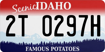 ID license plate 2T0297H