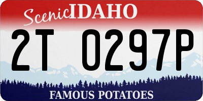 ID license plate 2T0297P