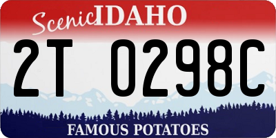 ID license plate 2T0298C