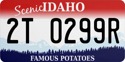 ID license plate 2T0299R