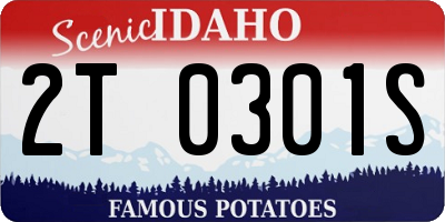 ID license plate 2T0301S
