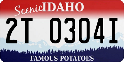 ID license plate 2T0304I