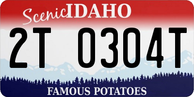 ID license plate 2T0304T