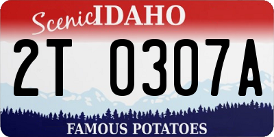 ID license plate 2T0307A