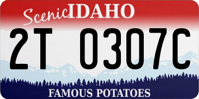 ID license plate 2T0307C