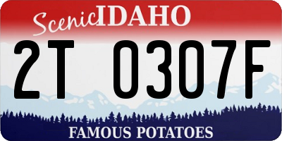 ID license plate 2T0307F