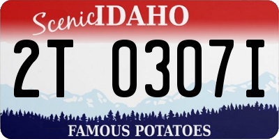 ID license plate 2T0307I