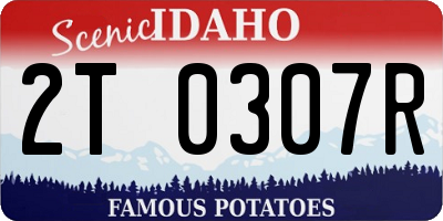 ID license plate 2T0307R