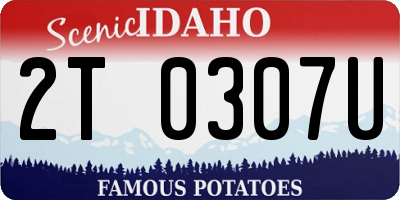ID license plate 2T0307U