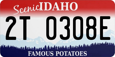 ID license plate 2T0308E