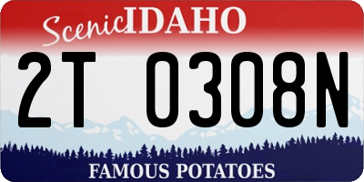 ID license plate 2T0308N