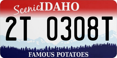 ID license plate 2T0308T