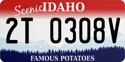 ID license plate 2T0308V