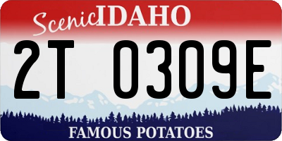 ID license plate 2T0309E