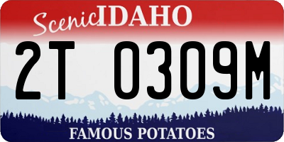 ID license plate 2T0309M