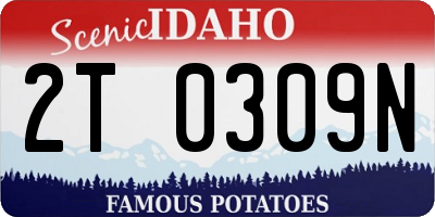 ID license plate 2T0309N