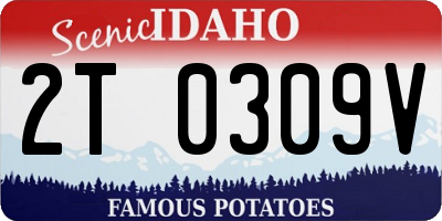 ID license plate 2T0309V