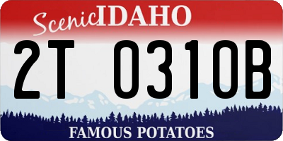 ID license plate 2T0310B