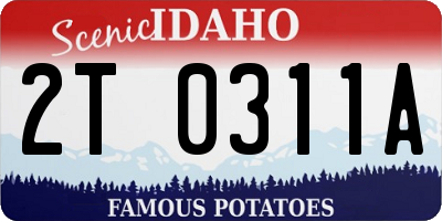 ID license plate 2T0311A