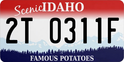 ID license plate 2T0311F