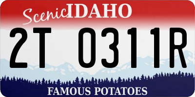 ID license plate 2T0311R