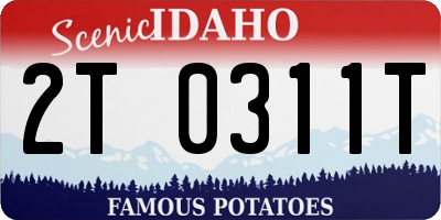 ID license plate 2T0311T