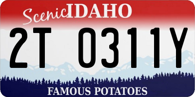 ID license plate 2T0311Y