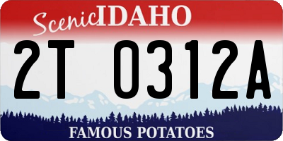 ID license plate 2T0312A