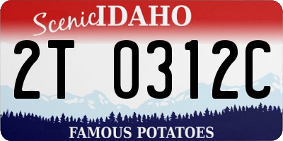 ID license plate 2T0312C