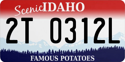 ID license plate 2T0312L